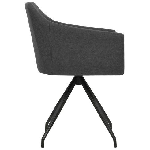 Swen Studio -  Swivel Dining Chairs 6 pcs Dark Grey Fabric (UK/IE/FI/NO only) (3x331509)